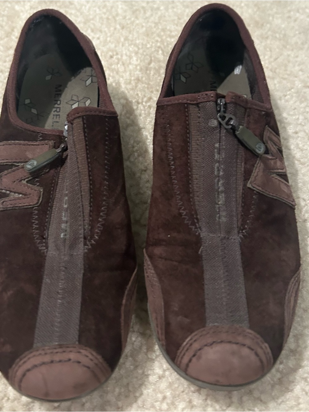 Merrell Women’s Arabasque brown leather Performance Shoes Slip on  EUC 6 - Picture 4 of 8
